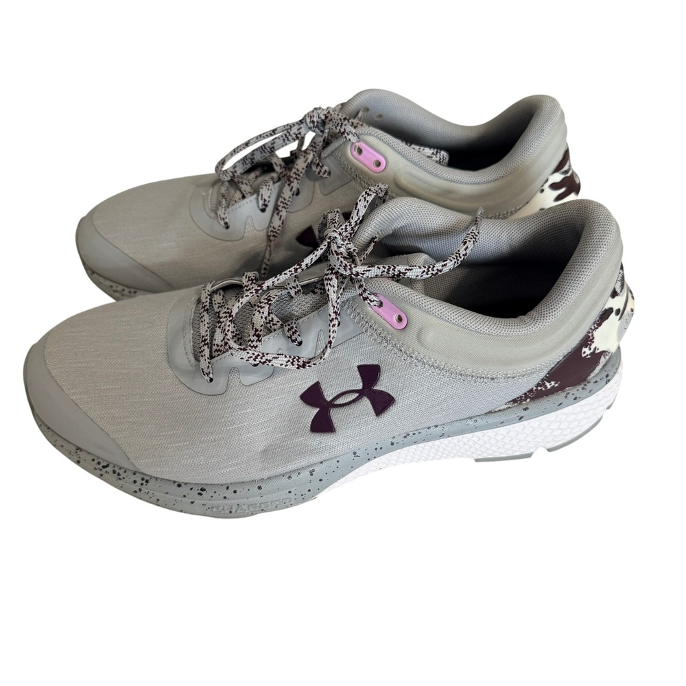 Under Armour Running Shoes Women 9.5 Grey Charged Escape 3 Animal Print 3024623